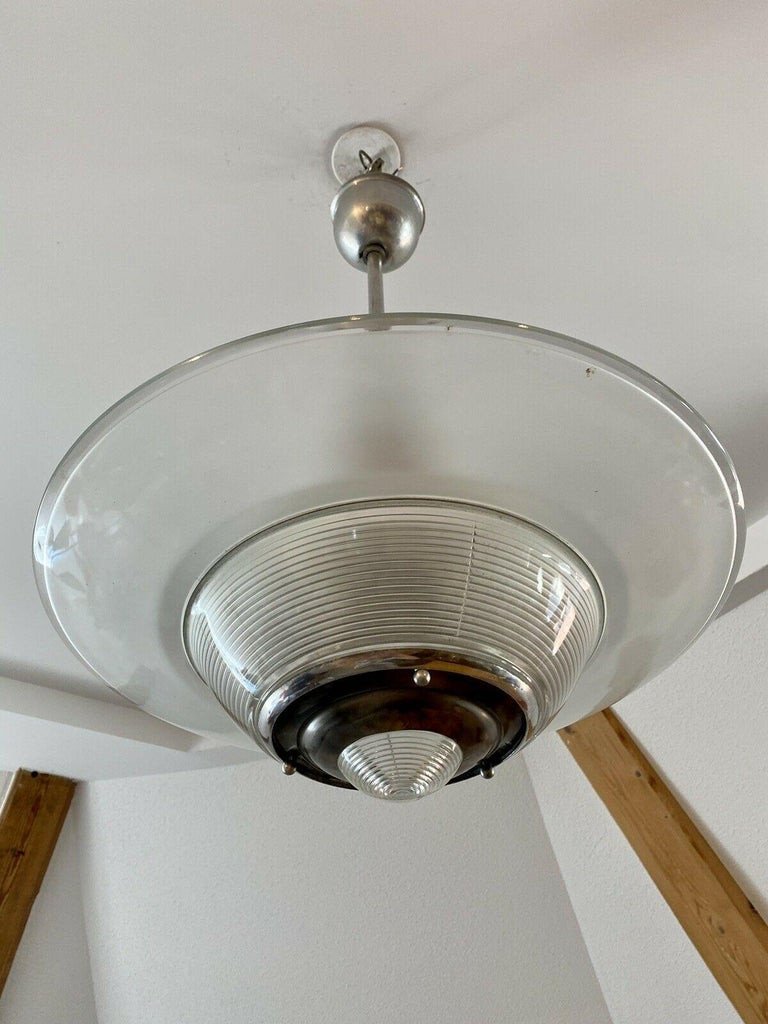 Holophane Pendant Light Circa 1940/1950, Very Good Condition-photo-8