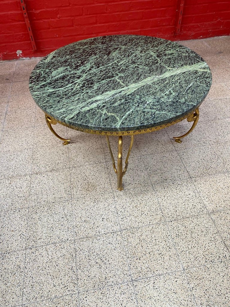 Maison Baguès (in The Style Of) Large Gueridon In Bronze And Marble Circa 1960-photo-6