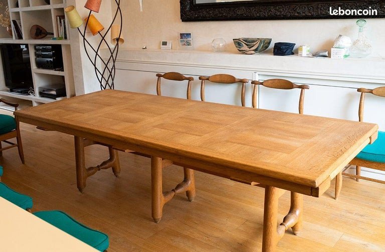 Guillerme Et Chambron Exceptional Very Large Table "gustave", Your House Edition 1970-photo-2