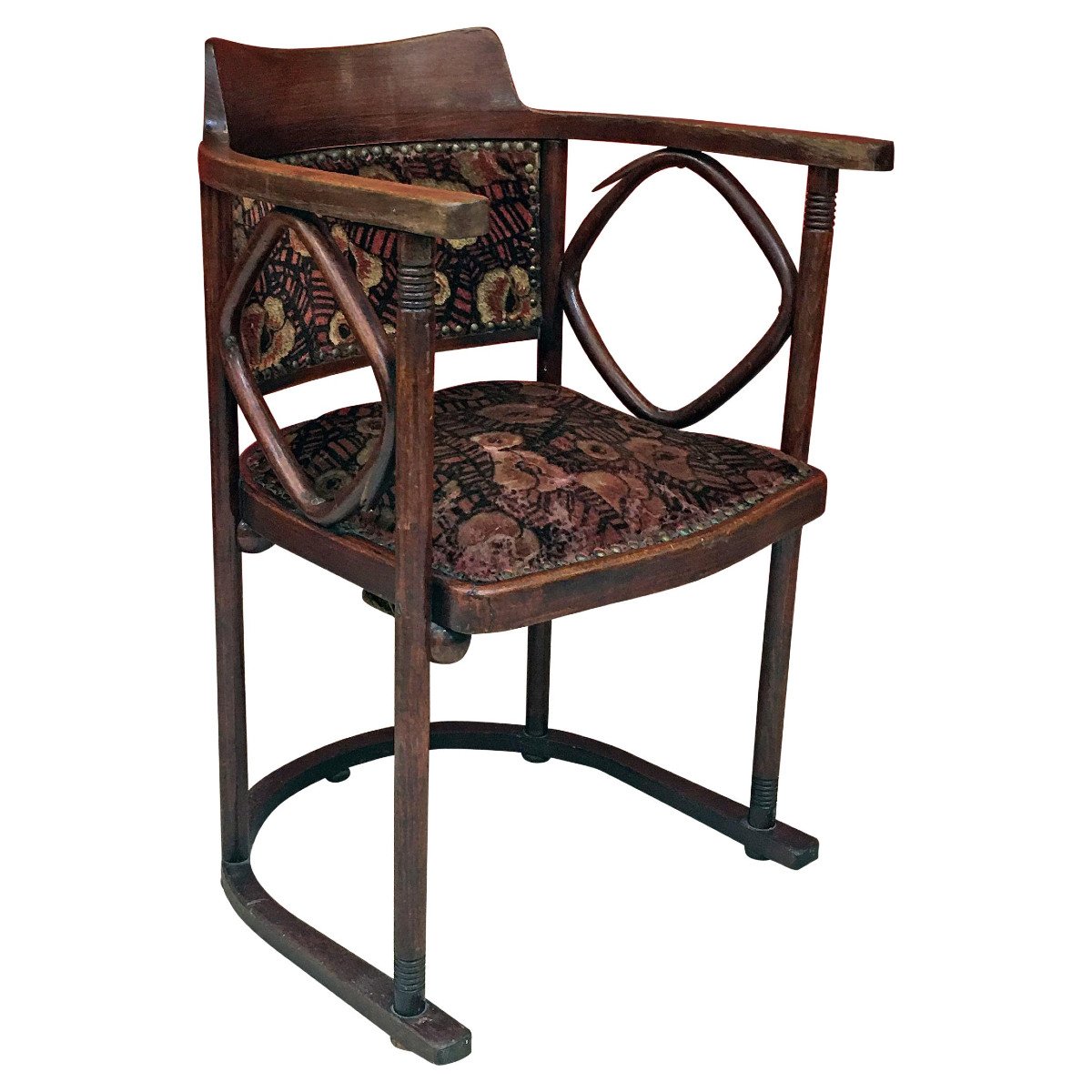 Josef Hoffmann (1870-1956)  ,  Fauteuil En Bois Courbé , Circa 1900