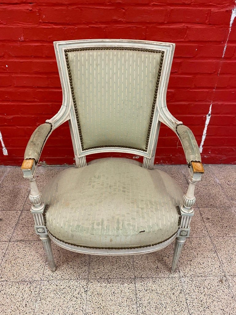 Fauteuil Style Directoire Circa 1930 , garniture  A Refaire-photo-4