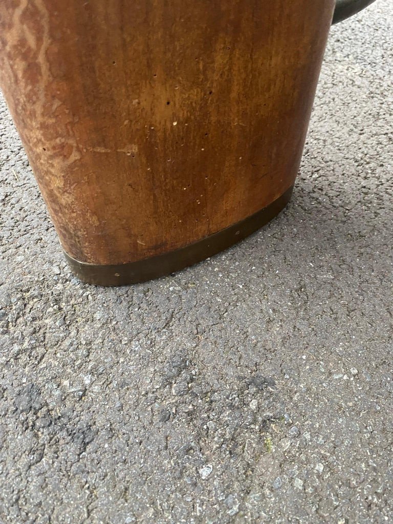 Modernist Art Deco Desk Or Table In Walnut, Spacer And Metal Clog, Circa 1930-photo-2