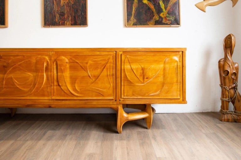 Vincent Gonzalez (1928-2019) Brutalist Sideboard In The Style Of A. Noll, 1960-photo-2