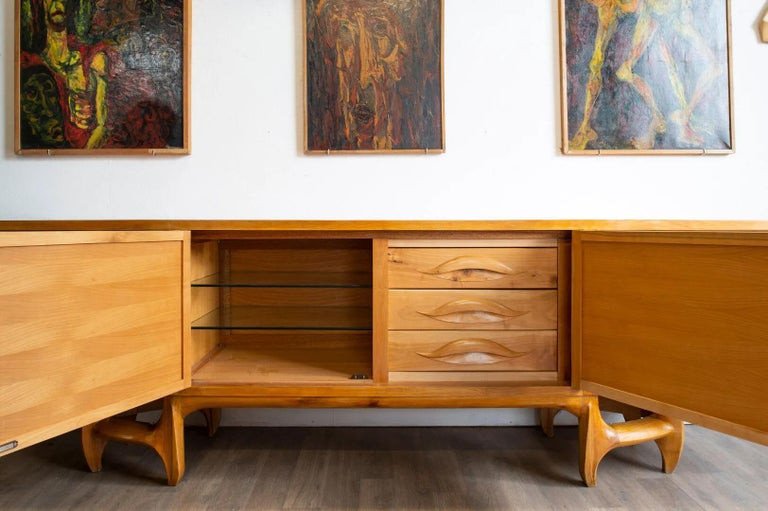 Vincent Gonzalez (1928-2019) Brutalist Sideboard In The Style Of A. Noll, 1960-photo-4