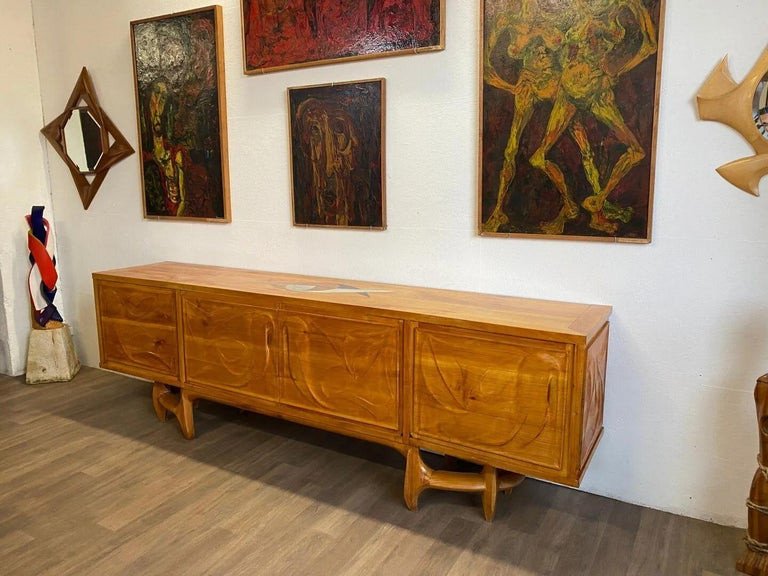 Vincent Gonzalez (1928-2019) Brutalist Sideboard In The Style Of A. Noll, 1960-photo-2