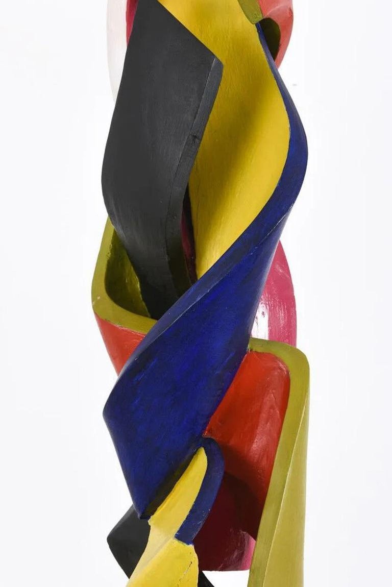 Vincent Gonzalez (1928-2019) Rare Sculpture En Bois Polychromé Circa 1960, -photo-3