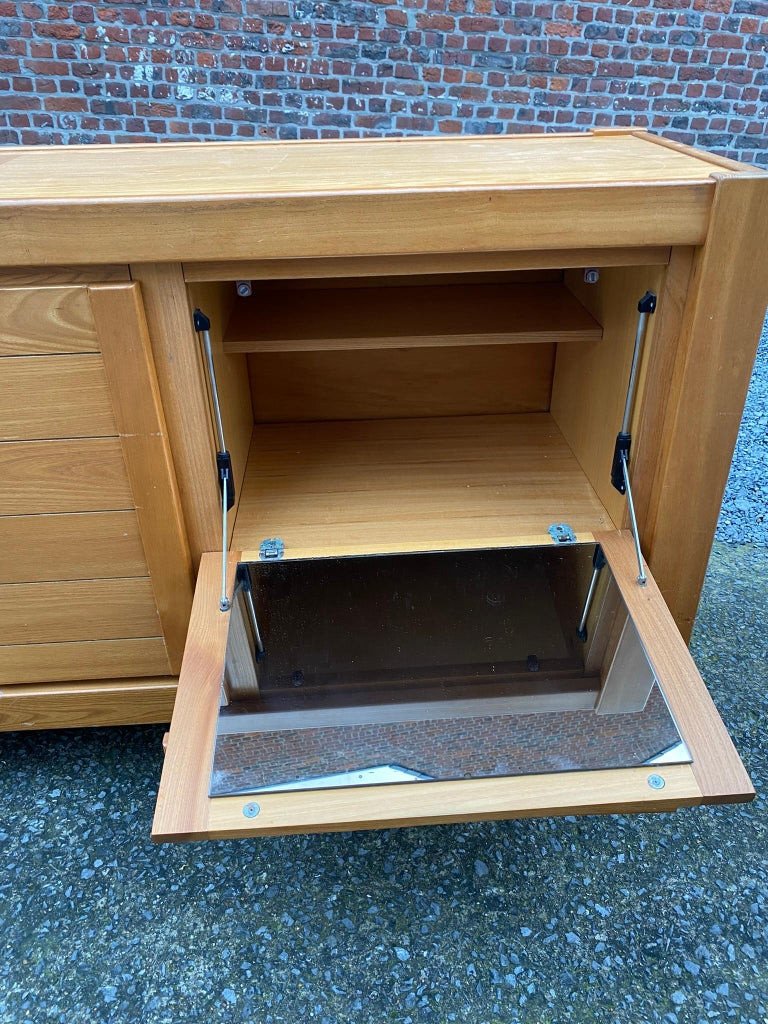 Maison Regain, Elm Sideboard Circa 1960-photo-8