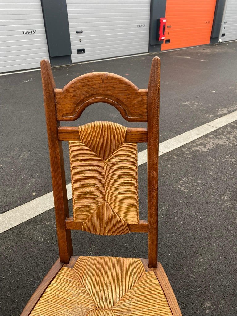 6 Neo Rustic Chairs Circa 1950/1960-photo-2