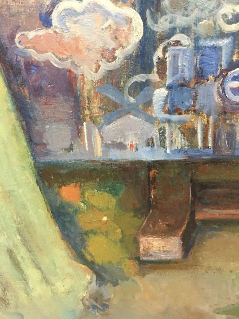 Henri Saada (1906-1976) "the Artist's Dream" Large Oil On Canvas, Signed-photo-3