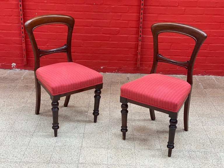 6  Chaises Louis Philippe En Acajou-photo-3