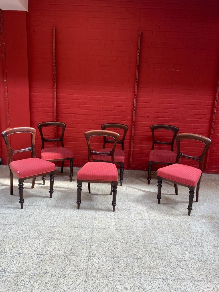 6  Chaises Louis Philippe En Acajou-photo-1
