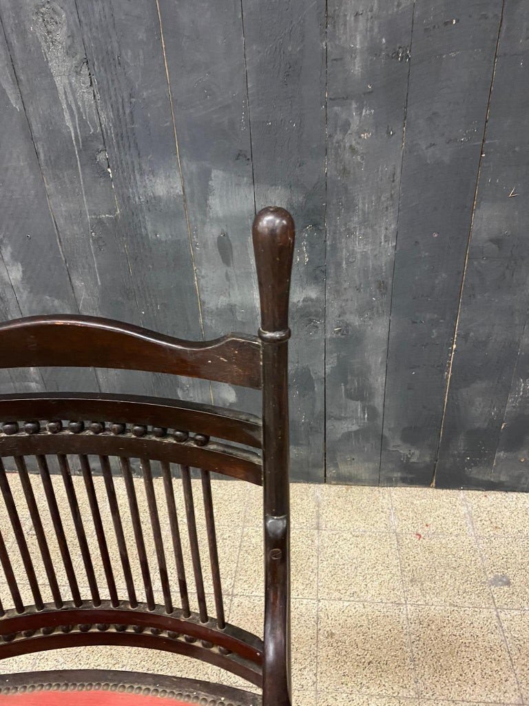 Original Oak Armchair Circa 1900-photo-1