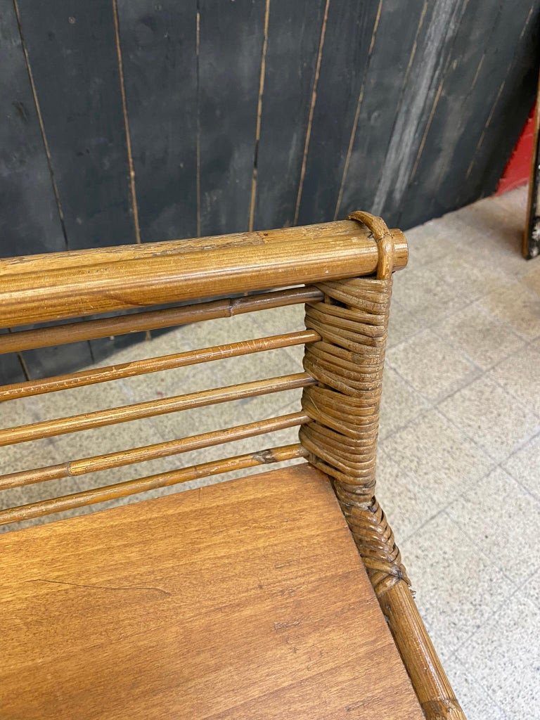 Small Office, Or Bamboo Trolley In The Style Of Louis Sognot, Circa 1950/1960-photo-1