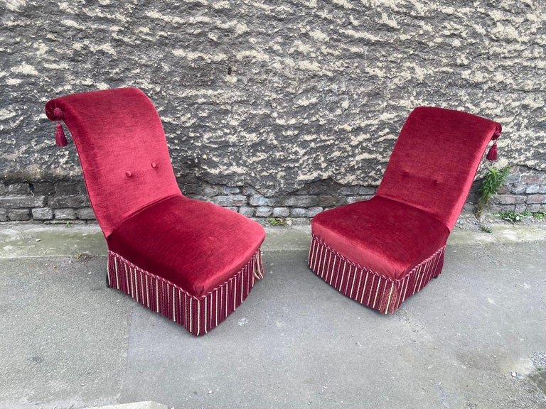 Pair Of Napoleon 3 Fireside Chairs,