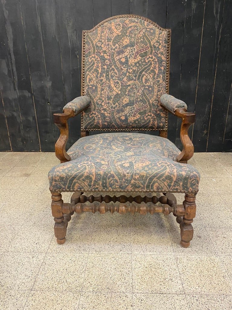 Un Ancien Fauteuil d' Epoque Louis XIII -photo-1