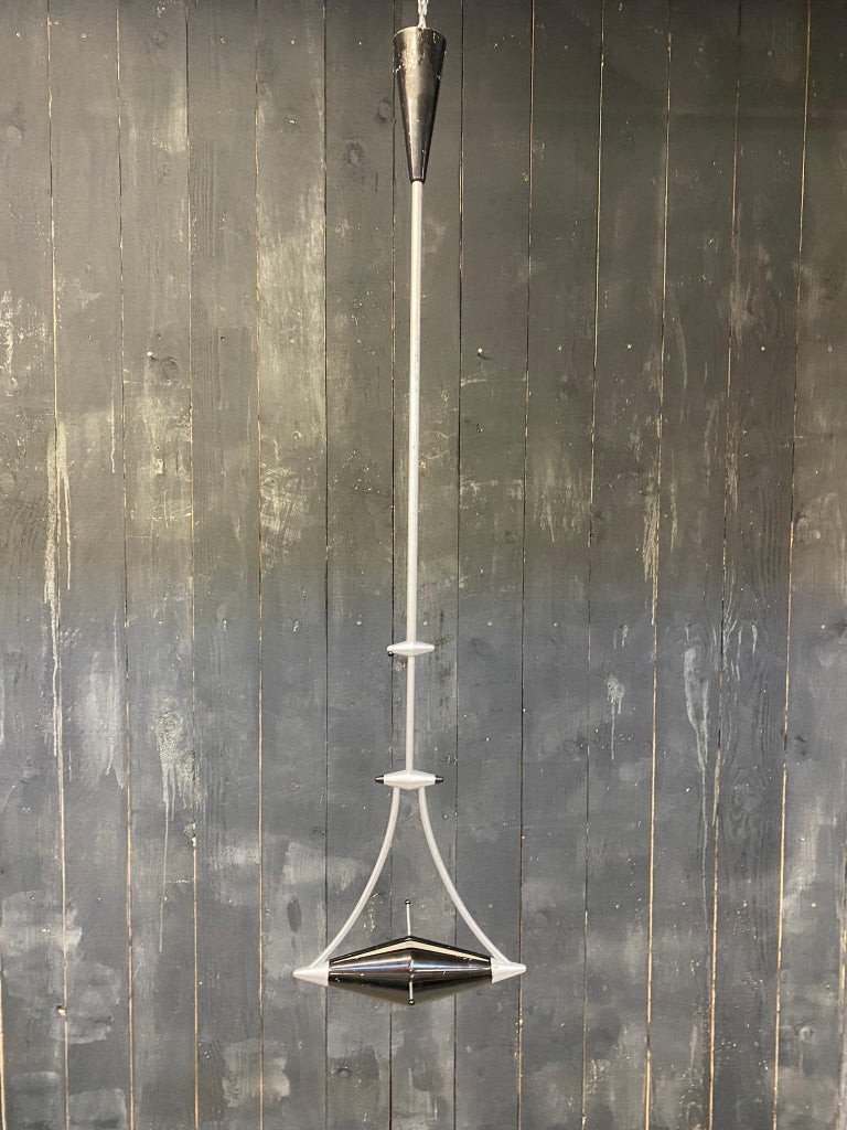 Frans Schrofer, Very Large Suspension In Aluminum And Lacquered Metal Circa 1980