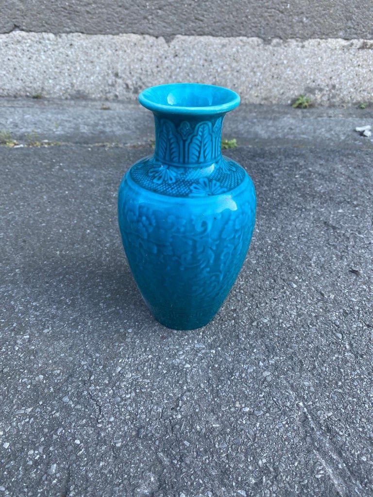 Theodore Deck (1823-1891) Vase En Céramique Signé, Circa 1870-photo-2