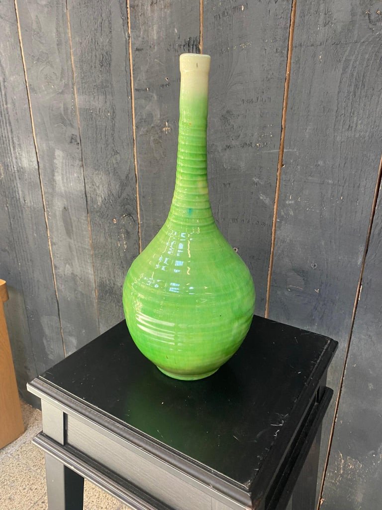 Large Accolay Vase, Signed, Circa 1960-photo-4