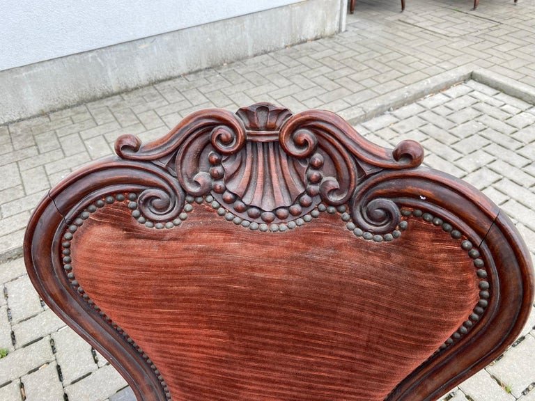 Bench Louis-philippe In Mahogany, Good Condition-photo-4