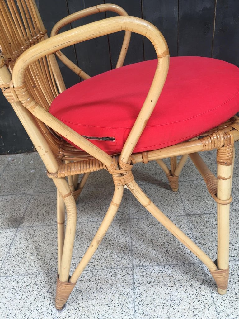 A Bamboo Armchair Circa 1950/1960-photo-6