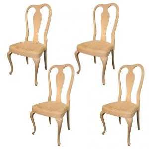 Rocco Turzi Decoration, 4 Queen Ann Style Chairs, 1980