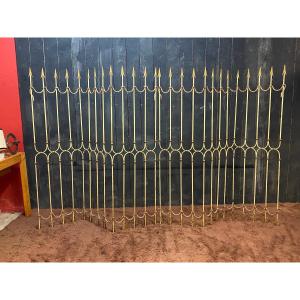 Large Double Separation Grilles Decorated With Spears And Cords, Art Deco Work 1940