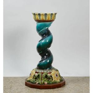 Twisted Ceramic Column, Circa 1900