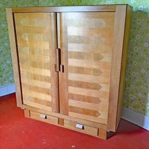 Guillerme Et Chambron Rare Oak Wardrobe, Edition Votre Maison Circa 1950/1960