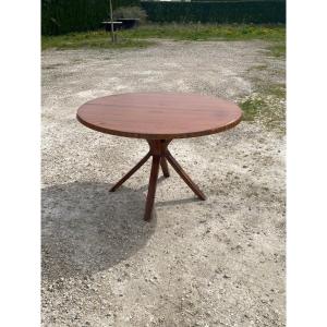 Joseph Andre Motte, Rare Table With Termoformed Cruciform Base, Charron Edition, Circa 1950