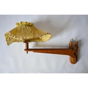 Guillerme Et Chambron, Swivel Wooden Wall Light "your House Edition" Circa 1950/1960