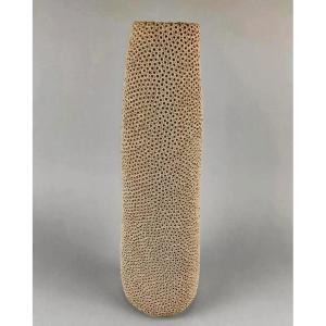 Gilles CAFFIER (1963) grand vase en céramique  ,signé et daté