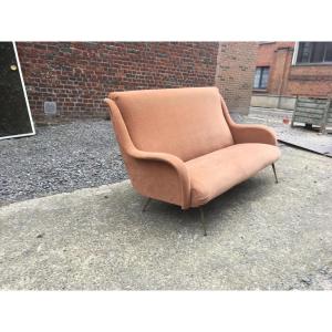 Vintage Italian Sofa Circa 1960 In The Style Of Marco Zanuso.