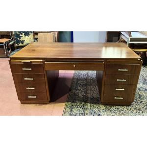 Art Deco Mahogany Desk To Be Restored, Circa 1930/1950
