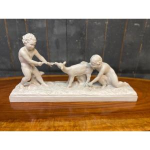 Ugo Cipriani (1887-1960) Large Art Deco Terracotta, White Patina, Circa 1930