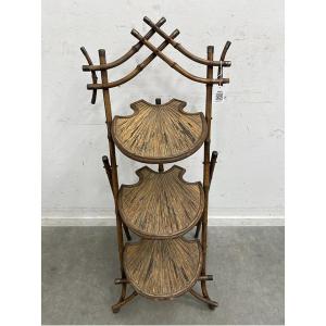 Selette XIXème en bambou et paille 