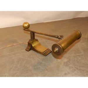 Lampe De Piano, Ou De Lecture En Bronze Et Laiton Epoque Art Deco, Vers 1930