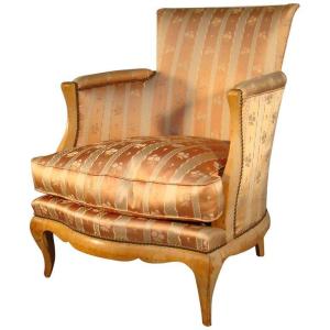 Rene Prou , Bergere époque Art Déco En Bois Clair, 1925/1940