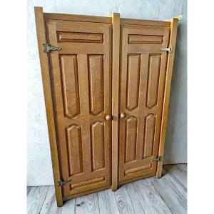 Guillerme And Chambron, Oak Cabinet With Waxed Oak Veneer, Votre Maison Edition, 1970