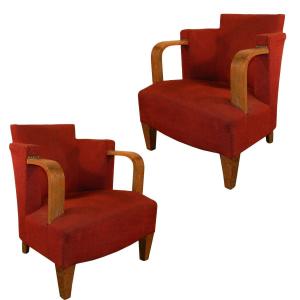 Paire De Fauteuils Art Deco Circa 1930/1950