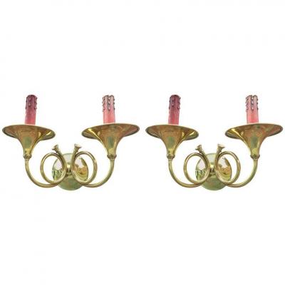 Pair Of Cira Sconces 1950 Decor From Cors, House Style Jansen