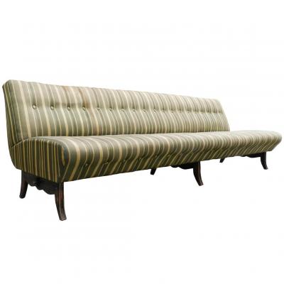 Grande Banquette 1950 , Garniture Bon état ,tissu A Nettoyer 