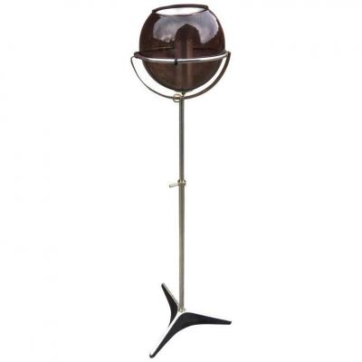 Frank Ligtelijn For Raak, Floor Lamp, Adjustable Globe Circa 1960