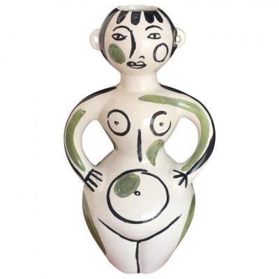 Cesar Manrique (1919-1992) Ceramique Circa 1970 36 Cm De Haut