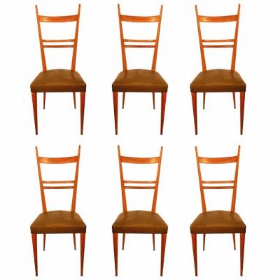 Suite Of Chairs Gio Ponti Style, Edition Rozet Circa 1950