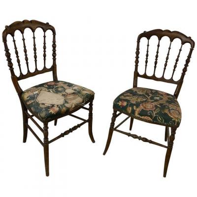 Pair Of Napoleon 3 Chairs, To Cover
