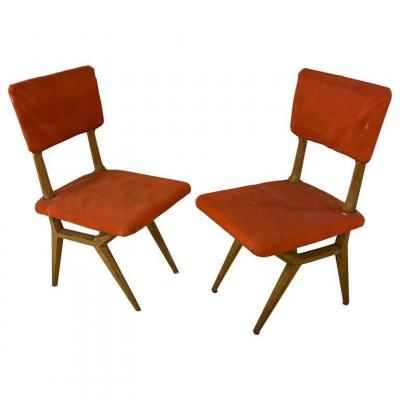 Pair Of Italian Design Chairs Circa 1950/1960