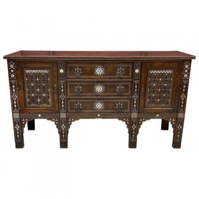 Grand Buffet d'Art Oriental , Provenant De l'Ancien Palace St Georges à Alger, Circa 1880