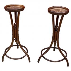 2 Selettes Fischel, In Bentwood, Viennese Secession, Circa 1900,