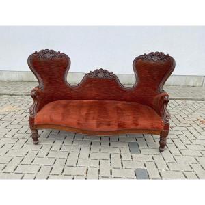 Bench Louis-philippe In Mahogany, Good Condition