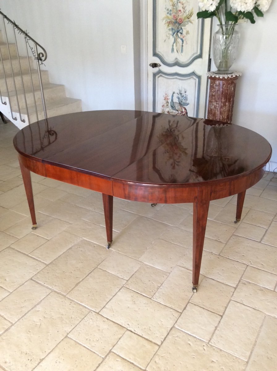 Grande Table 6 Pieds à Ceinture  En Acajou de Cuba-photo-2